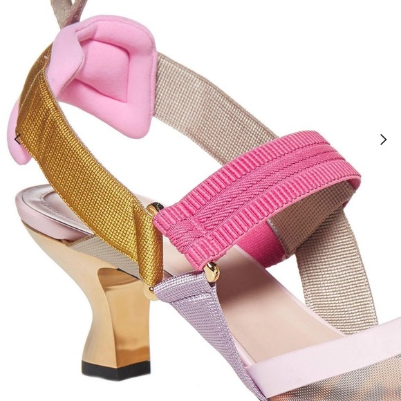 New  Authantic Fendi Colibrì Mesh Slingback Pumps - Picture 1 of 6